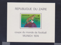 Zaire 1974 World Championship Football Münich LEOPARD MNH ** - Otros & Sin Clasificación