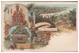 S4243/ Souvenir De Dahome Dohmey Roi De Tofa Litho AK Elefanten Ca.1900  - Unclassified