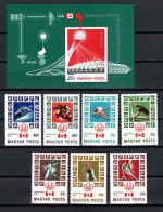 Hungary 1976 Space, Olympic Games Montreal Set Of 7 + S/s MNH - Europa