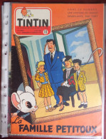 Tintin N° 18/1954 Couv. Tibet " La Famille Petitoux - La Dyna-Panhard - Kuifje