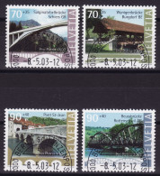 Schweiz: Pro Patria Satz SBK-Nr. 280-283 (Historische Brücken Und Stege 2003) ET-gestempelt - Gebraucht