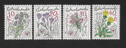 Czechoslovakia 1979 MNH ** Mi 2494,95,96,97 Sc 2227,28,29,30 Flowers  Mountain Rescue Service, Tschechoslowakei. - Nuevos