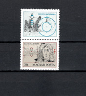 Hungary 1977 Space, Isaac Newton Stamp With Label MNH - Europe