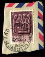 Congo Jadotville Oblit. Keach 12B(I)1 Sur C.O.B. Katanga 61 Sur Fragment Le 06/05/1962 - Gebruikt