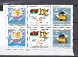 Stamps LIBYA 2013 SC 1768 FEB. 17 REVOLUTION 2ND ANNIV, MNH BLOCK #177 - Libië