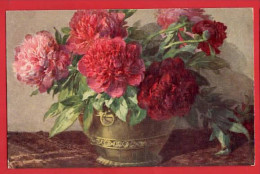 PEONIES IN BOWL   RAPHAEL TUCK FFLOWERS IN BOWLS SERIES  ART BY CHEPPY  OIL FACSIMILE - Tuck, Raphael