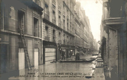 PARIS CRUE DE LA SEINE INONDATION DE LA RUE DE VERNEUIL - Inondations De 1910