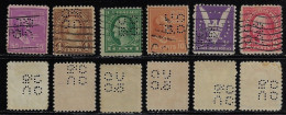 USA United States 1922/1963 6 Stamp Perfin UC/&C By Union Carbon & Carbide Company From New York Lochung Perfore - Zähnungen (Perfins)