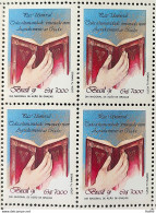 C 1767 Brazil Stamp Thanksgiving Day Bible Religion 1991 Block Of 4 - Unused Stamps