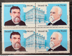 C 1763 Brazil Stamp President Campos Salles And Prudente De Morais 1991 1 Block Of 4 - Unused Stamps