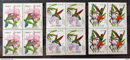 C 1755 Brazil Stamp BRAPEX Hummingbird Orchid Philately Postal Service 1991 Block Of 4 Block Of 4 - Nuevos