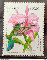 C 1755 Brazil Stamp BRAPEX Hummingbird Orchid Philately Postal Service 1991 - Ongebruikt