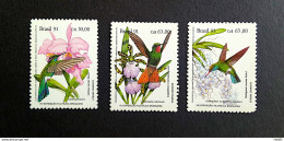 C 1755 Brazil Stamp Brapex Bird Hummingbird Orchid 1991 Complete Series - Nuovi