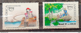 C 1753 Brazil Stamp UPAEP Discovering America Map Fernando De Magalhaes 1991 Block Of 4 - Neufs