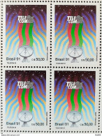 C 1752 Brazil Stamp Exposure Telecom Telecommunication Communication 1991 Block Of 4 - Ungebraucht