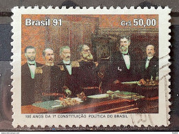 C 1751 Brazil Stamp 100 Years Constituting Political Policy 1991 Circulated 4 - Oblitérés