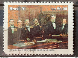 C 1751 Brazil Stamp 100 Years Constituting Political Policy 1991 Circulated 2 - Usati