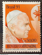 C 1749 Brazil Stamp Eucharistic Congress Pope John Paul II Religion 1991 - Nuovi