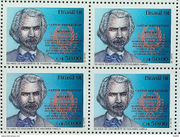 C 1748 Brazil Stamp Fagundes Varela Literature 1991 Block Of 4 - Unused Stamps