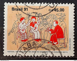 C 1745 Brazil Stamp Folklore In Baixada Santista Leonardo Mota Music 1991 Circulated 1 - Gebraucht