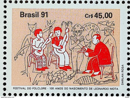 C 1745 Brazil Stamp Folklore In Baixada Santista Leonardo Mota Music 1991 - Unused Stamps