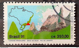 C 1743 Brazil Stamp Turismo Finger Of God Map 1991 Circulated 3 - Oblitérés