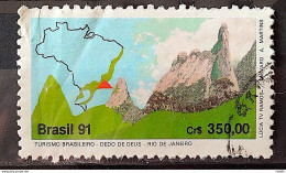 C 1743 Brazil Stamp Turismo Finger Of God Map 1991 Circulated 1 - Gebruikt