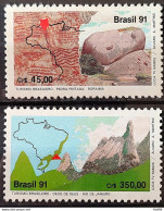 C 1742 Brazil Stamp Tourism Painted Painted Roraima Finger Of God Map 1991 Block Of 4 - Ongebruikt