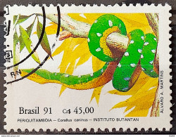 C 1738 Brazil Stamp Butantan Institute Snake Periquitamboia 1991 Circulated 9 - Usati