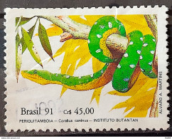 C 1738 Brazil Stamp Butantan Institute Snake Periquitamboia 1991 Circulated 6 - Usados