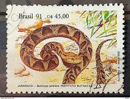 C 1737 Brazil Stamp Butantan Institute Snake Jararaca 1991 Circulated 9 - Used Stamps