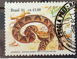 C 1737 Brazil Stamp Butantan Institute Snake Jararaca 1991 Circulated 8 - Gebruikt