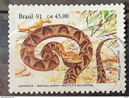 C 1737 Brazil Stamp Butantan Institute Snake Jararaca 1991 Circulated 3 - Used Stamps