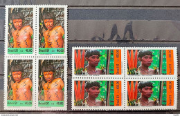 C 1734 Brazil Stamp Indian Yanomami Indian Culture 1991 Block Of 4 Block Of 4 - Nuevos