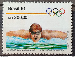 C 1729 Brazil Stamp Panamerican Games Havana Cuba Olympics From Barcelona Natacao 1991 - Unused Stamps