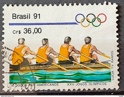 C 1728 Brazil Stamp Pan American Games Havana Cuba Olympics From Barcelona Rowing 1991 Circulated 1 - Gebruikt