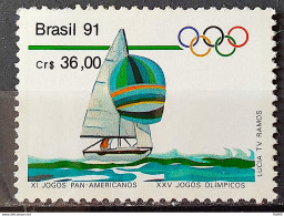 C 1727 Brazil Stamp Pan American Games Havana Cuba Olympics From Barcelona Candle 1991 1 - Unused Stamps