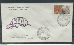 Brazil Envelope FDC PVT FIL 15A 1991 Stone Painted Turism CBC RR - FDC