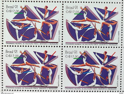 C 1718 Brazil Stamp Congress Education Physical Foz Do Iguacu 1991 Block Of 4 - Nuovi