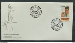 Brazil Envelope FDC FDC 546 1991 LASAR SEGALL ART CBC SP - FDC