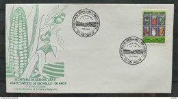 Brazil Envelope FDC FDC 547 1991 Agriculture Fish Pig Chicken Cbc Sp - FDC