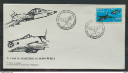 Brazil Envelope FDC FDC 525 1991 Airplane AMX AND THUNDERBOLD MILITARY CBC RJ 1 - FDC