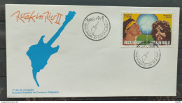 Brazil Envelope FDC FDC 524 1991 Cazuza And Raul Seixas Musica Flag Glass CBC RJ - FDC