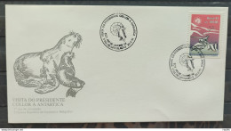 Brazil Envelope FDC FDC 527 1991 COLLOR ANTARTICA ANTARTIDE LEAO FOCA PINGUIM MAP CBC RJ 2 - FDC