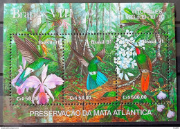 B 88 Brazil Stamp BRAPEX Hummingbird Orchid Philately Postal Service 1991 - Ongebruikt