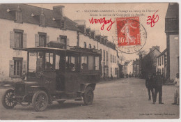 29 CLOHARS-CARNOET QUIMPERLE  Passage De L'Autobus Faisant Le Service De QUIMPERLE Au POULDU SUP PLAN 1915  RARETE - Le Pouldu