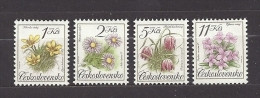 Czechoslovakia 1991 MNH ** Mi 3098-3101 Sc 2839-2842 Flowers, Naturschutz - Geschützte Flora.  Tschechoslowakei - Nuovi