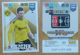 AC - 199 LUKASZ PISZCZEK  BORUSSIA DORTMUND  PANINI FIFA 365 2020 ADRENALYN TRADING CARD - Trading Cards