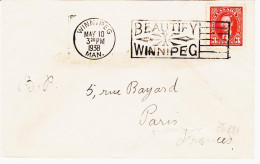 Canada, De Winnipeg En 1938 Beautify Winnipeg  Pour Paris  TB - Brieven En Documenten