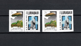 Hungary 1981 Space, Zeppelin 7Ft Stamp Perf. And Imperf. With Luraba Label MNH - Europa